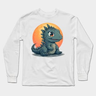 chibi godzilla Long Sleeve T-Shirt